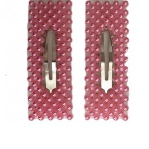Pink Oversized Pearl hair Barrettes NWT